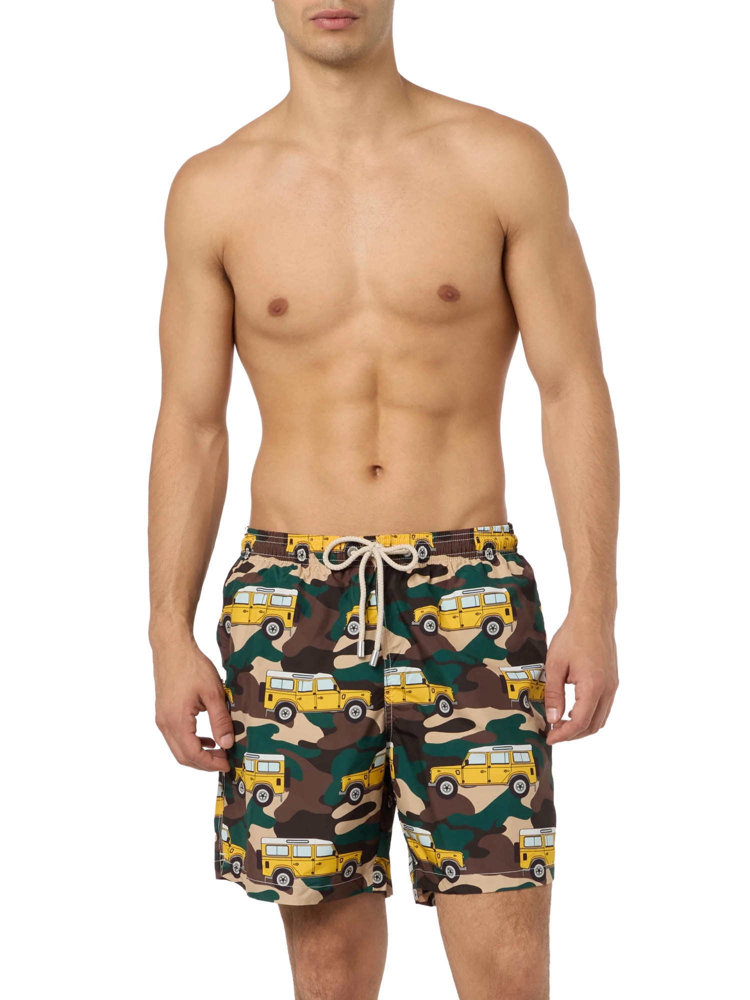 MC2 Saint Barth Man Lightweight Fabric Swim-shorts Lighting With Off-road Car Print 5 MC2 Saint Barth Man Lightweight Fabric Swim-shorts Lighting With Off-road Car Print - Image 3