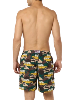 MC2 Saint Barth Man Lightweight Fabric Swim-shorts Lighting With Off-road Car Print 9 MC2 Saint Barth Man Lightweight Fabric Swim-shorts Lighting With Off-road Car Print -MC2 Saint Barth Store UID LIG000100101F MAN SWIMSHORT GREEN 2