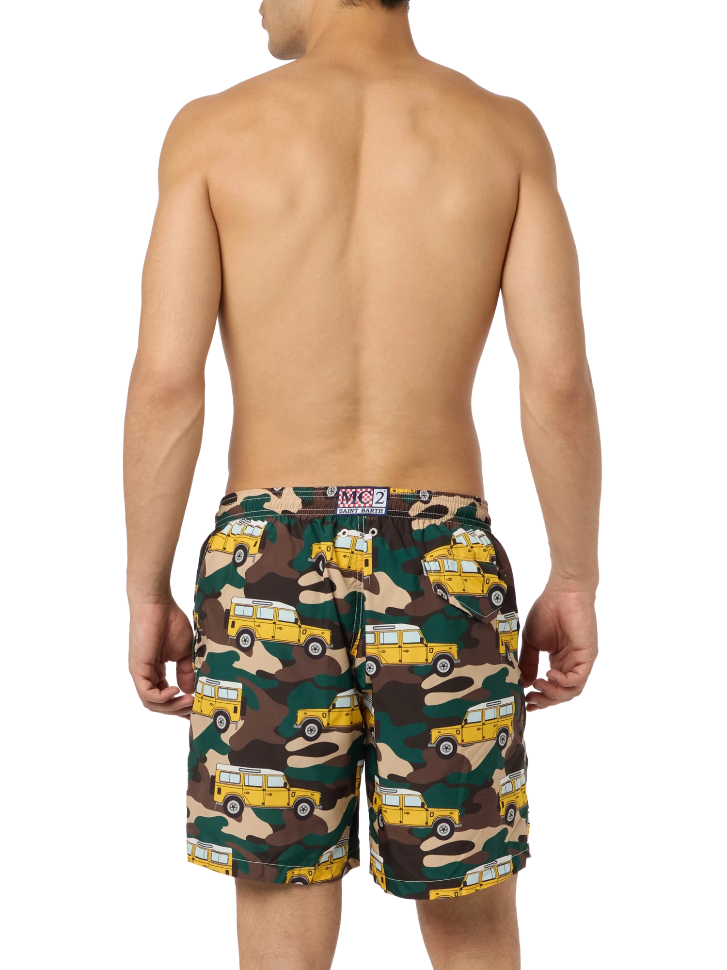 MC2 Saint Barth Man Lightweight Fabric Swim-shorts Lighting With Off-road Car Print 6 MC2 Saint Barth Man Lightweight Fabric Swim-shorts Lighting With Off-road Car Print - Image 4