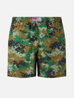 Alternative view of MC2 Saint Barth Man Lightweight Fabric Swim-shorts Lighting With Camouflage Print