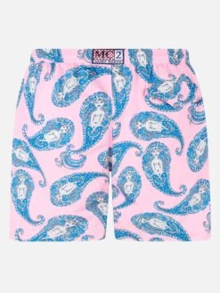 Alternative view of MC2 Saint Barth Man Lightweight Fabric Swim-shorts Lighting With Paisley Print