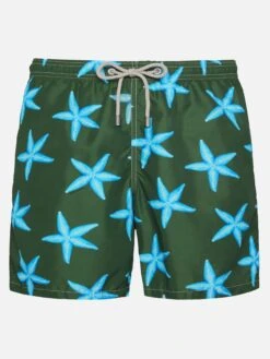 MC2 Saint Barth Lightweight Fabric Swim-shorts Lighting With Starfish Print