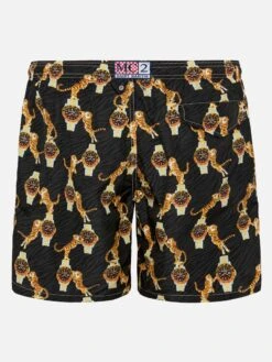 Alternative view of MC2 Saint Barth Lightweight Fabric Swim-shorts Lighting With Watche And Tiger Print