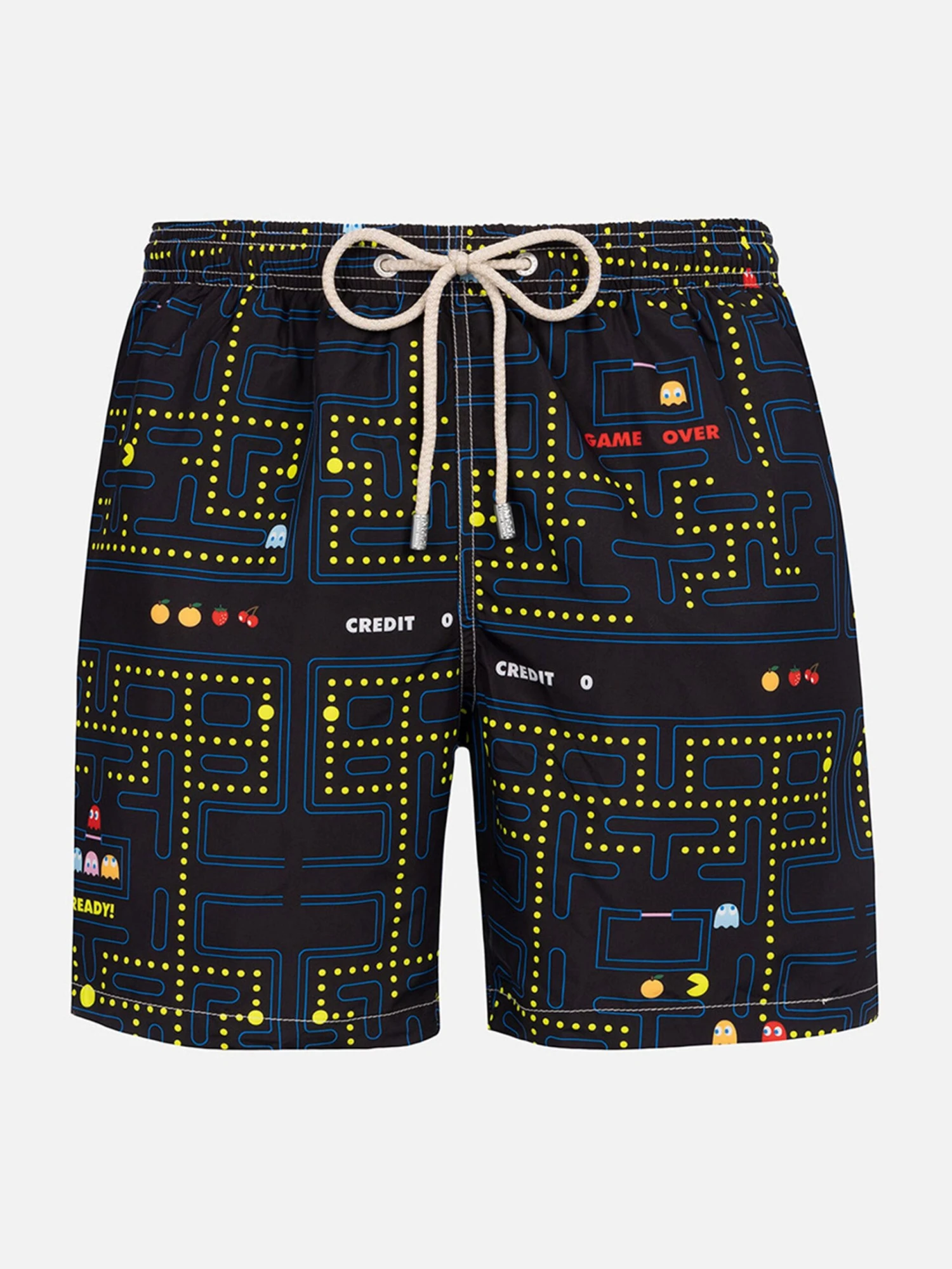 MC2 Saint Barth Lightweight Fabric Swim-shorts Lighting With Pac-Man Print|PAC-MAN SPECIAL EDITION 3 MC2 Saint Barth Lightweight Fabric Swim-shorts Lighting With Pac-Man Print|PAC-MAN SPECIAL EDITION