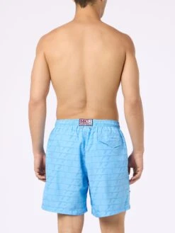 MC2 Saint Barth Lightweight Fabric Swim-shorts Lighting With Lazio Print | SS LAZIO SPECIAL EDITION -MC2 Saint Barth Store UID LIG000104846H MAN SWIMSHORT PADREINFIGLIO30PT 4