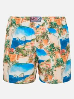 Alternative view of MC2 Saint Barth Lightweight Fabric Swim-shorts Lighting With Capri View Print | AI CO-CREATED DESIGN BY RICKDICK - POWERED BY RED-EYE