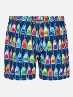 Alternative view of MC2 Saint Barth Lightweight Fabric Swim-shorts Lighting With Bottles Print