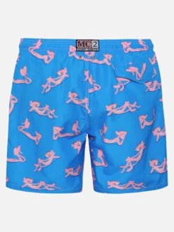 Alternative view of MC2 Saint Barth Lightweight Fabric Swim Shorts Lighting With The Pink Panther Print | THE PINK PANTHER SPECIAL EDITION