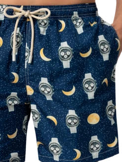 MC2 Saint Barth Lightweight Fabric Swim-shorts Lighting With Watches And Moon Print -MC2 Saint Barth Store UID LIG000105642H MAN SWIMSHORT BLUE 20250418133500 05