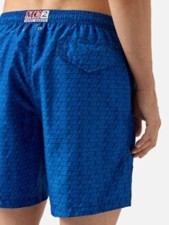 MC2 Saint Barth Lightweight Fabric Swim Shorts Lighting With Lazio Eagles Print | SS LAZIO SPECIAL EDITION -MC2 Saint Barth Store UID LIG000107309H MAN SWIMSHORT BLUE MC2 SSLAZIO 20250807153512 4