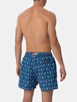 MC2 Saint Barth Man Lightweight Fabric Swim-shorts Lighting Micro Fantasy With Cocktail Print -MC2 Saint Barth Store UID LIG000300113F MAN SWIMSHORT BLUE 2