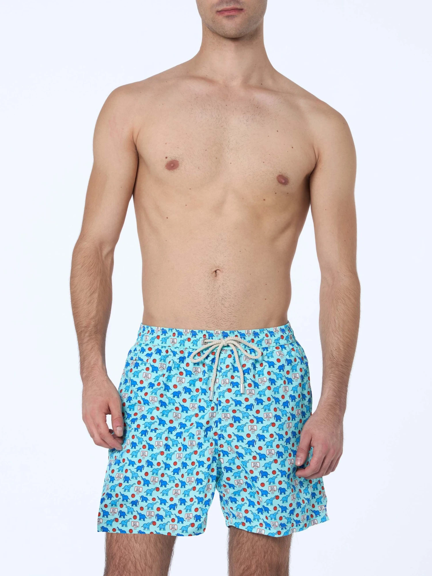 MC2 Saint Barth Man Lightweight Fabric Swim-shorts Lighting Micro Fantasy With Elephant Print 6 MC2 Saint Barth Man Lightweight Fabric Swim-shorts Lighting Micro Fantasy With Elephant Print - Image 4