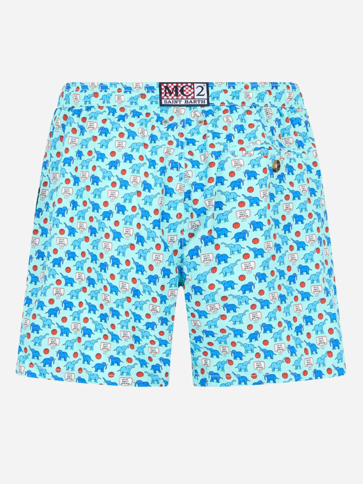 MC2 Saint Barth Man Lightweight Fabric Swim-shorts Lighting Micro Fantasy With Elephant Print 4 MC2 Saint Barth Man Lightweight Fabric Swim-shorts Lighting Micro Fantasy With Elephant Print - Image 2