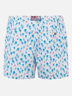 Alternative view of MC2 Saint Barth Man Light Fabric Swim Shorts With Jellyfish Print