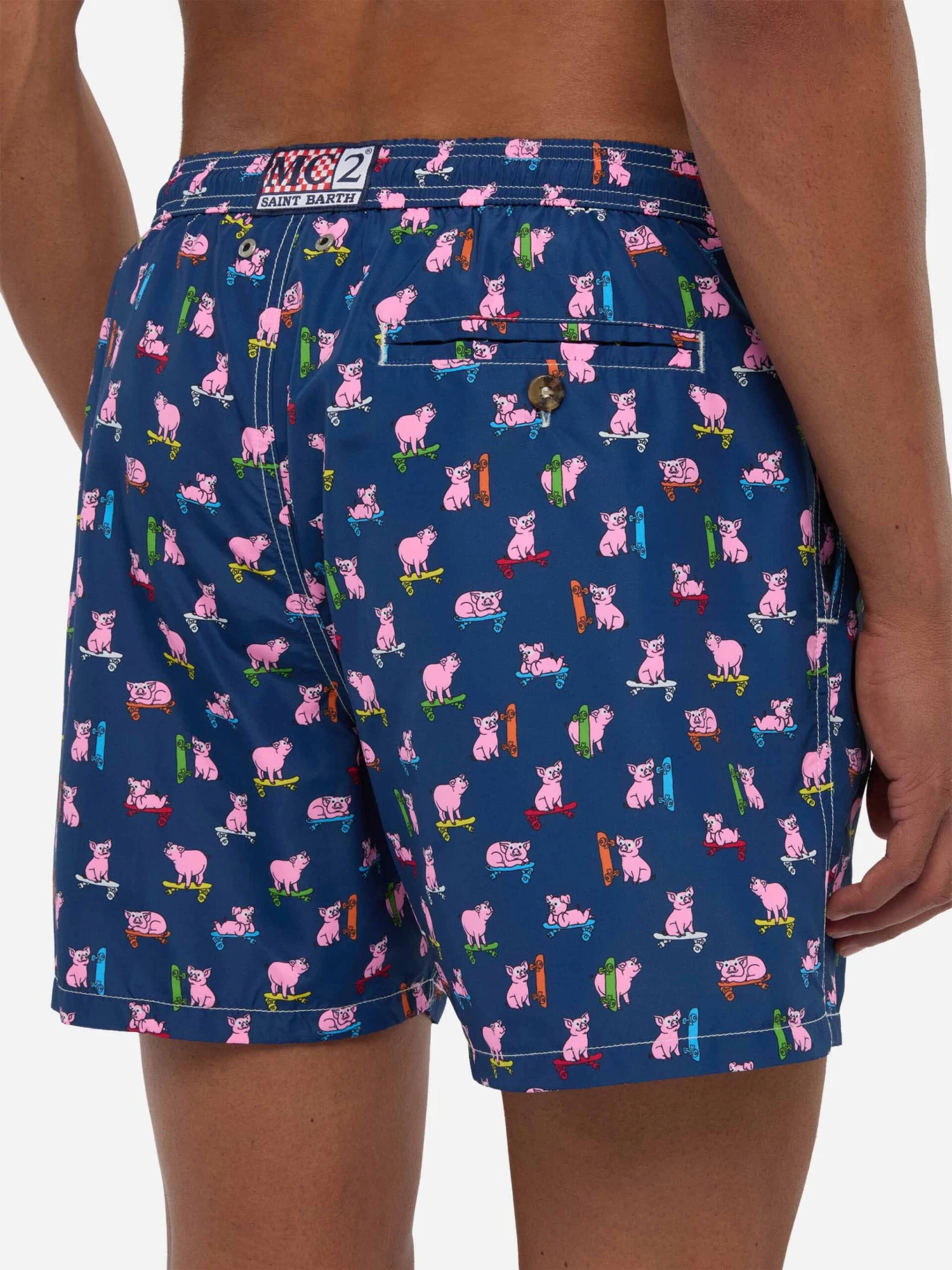 MC2 Saint Barth Man Light Fabric Swim Shorts With Skater Pigs Print 8 MC2 Saint Barth Man Light Fabric Swim Shorts With Skater Pigs Print - Image 6