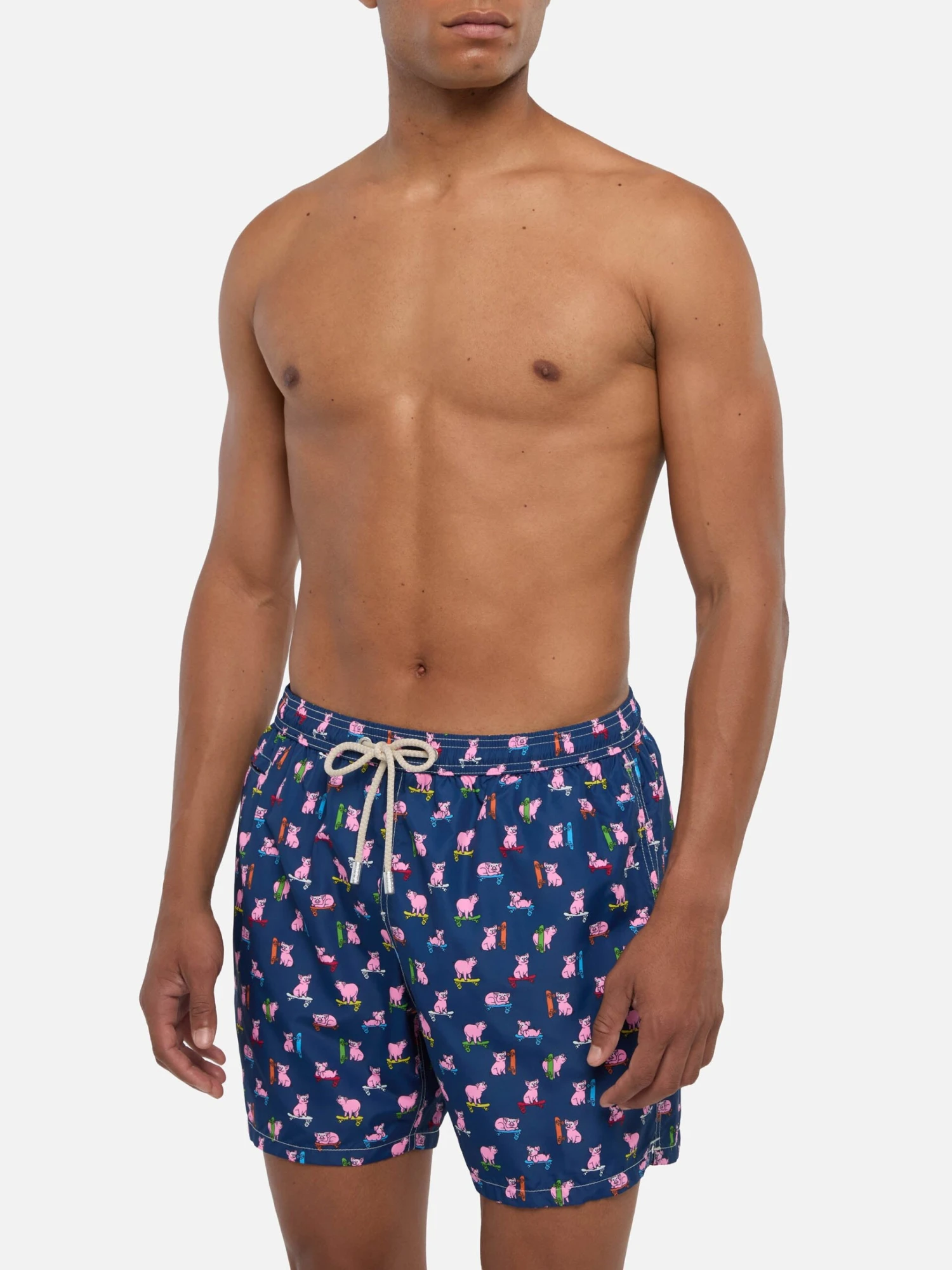 MC2 Saint Barth Man Light Fabric Swim Shorts With Skater Pigs Print 5 MC2 Saint Barth Man Light Fabric Swim Shorts With Skater Pigs Print - Image 3