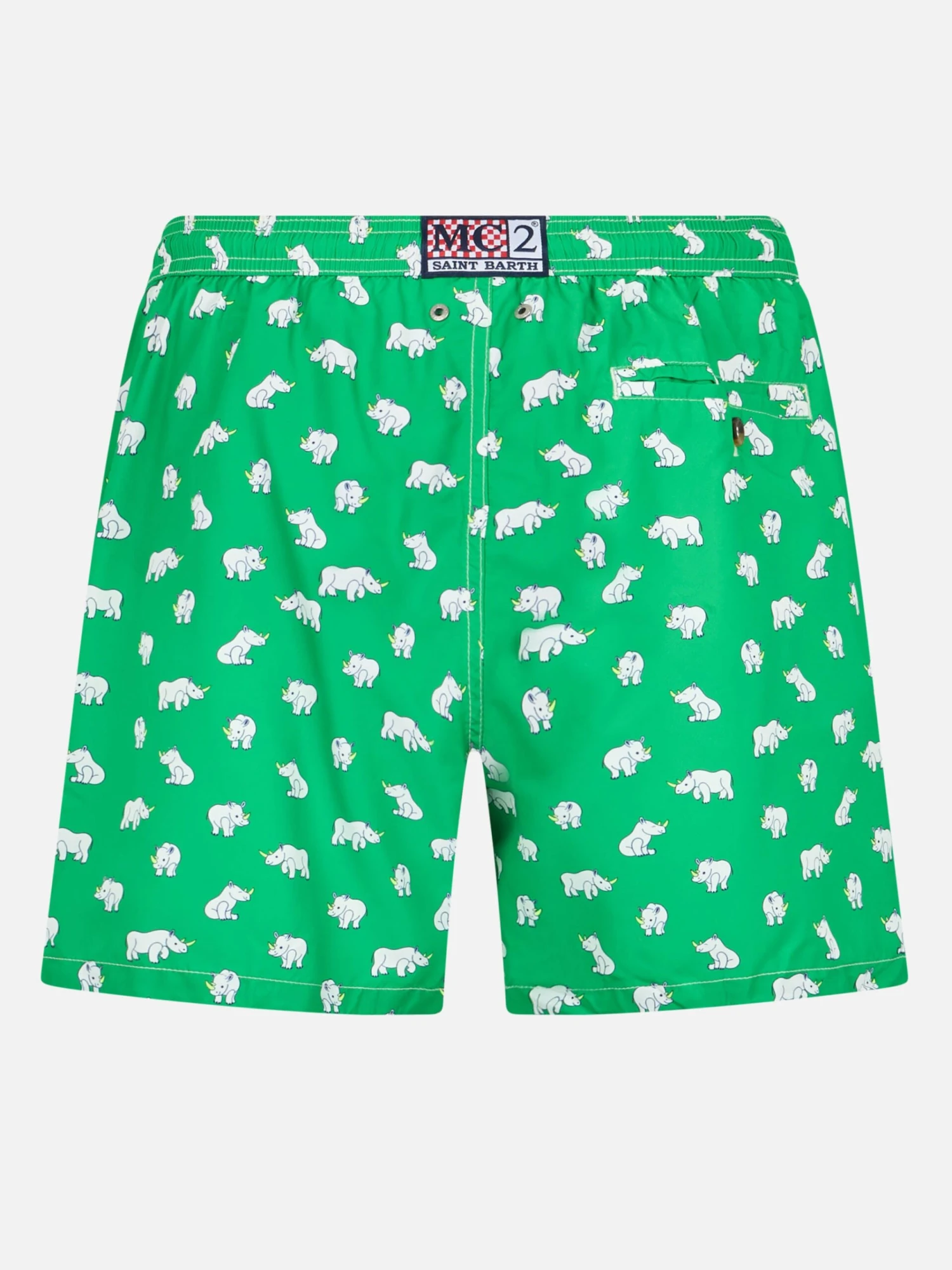 MC2 Saint Barth Man Lightweight Fabric Swim-shorts Lighting Micro Fantasy With Rhino Print 4 MC2 Saint Barth Man Lightweight Fabric Swim-shorts Lighting Micro Fantasy With Rhino Print - Image 2