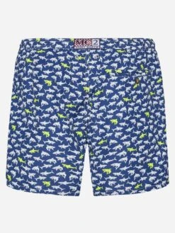 Alternative view of MC2 Saint Barth Lightweight Fabric Swim Shorts Lighting With Shark Print
