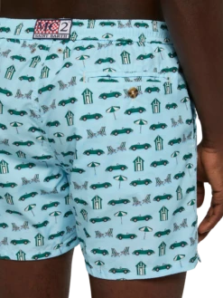 MC2 Saint Barth Lightweight Fabric Swim Shorts Lighting With Cars And Beach Cabana Print -MC2 Saint Barth Store UID LIG000301227H MAN SWIMSHORT BLUE POSTCARDPLACES 0 20250507103510 4