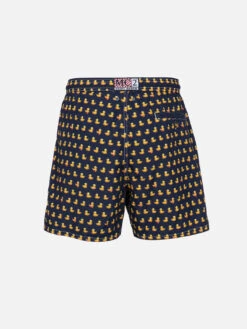 Alternative view of MC2 Saint Barth Man Lightweight Fabric Swim-shorts Lighting Micro Fantasy With Ducky Print