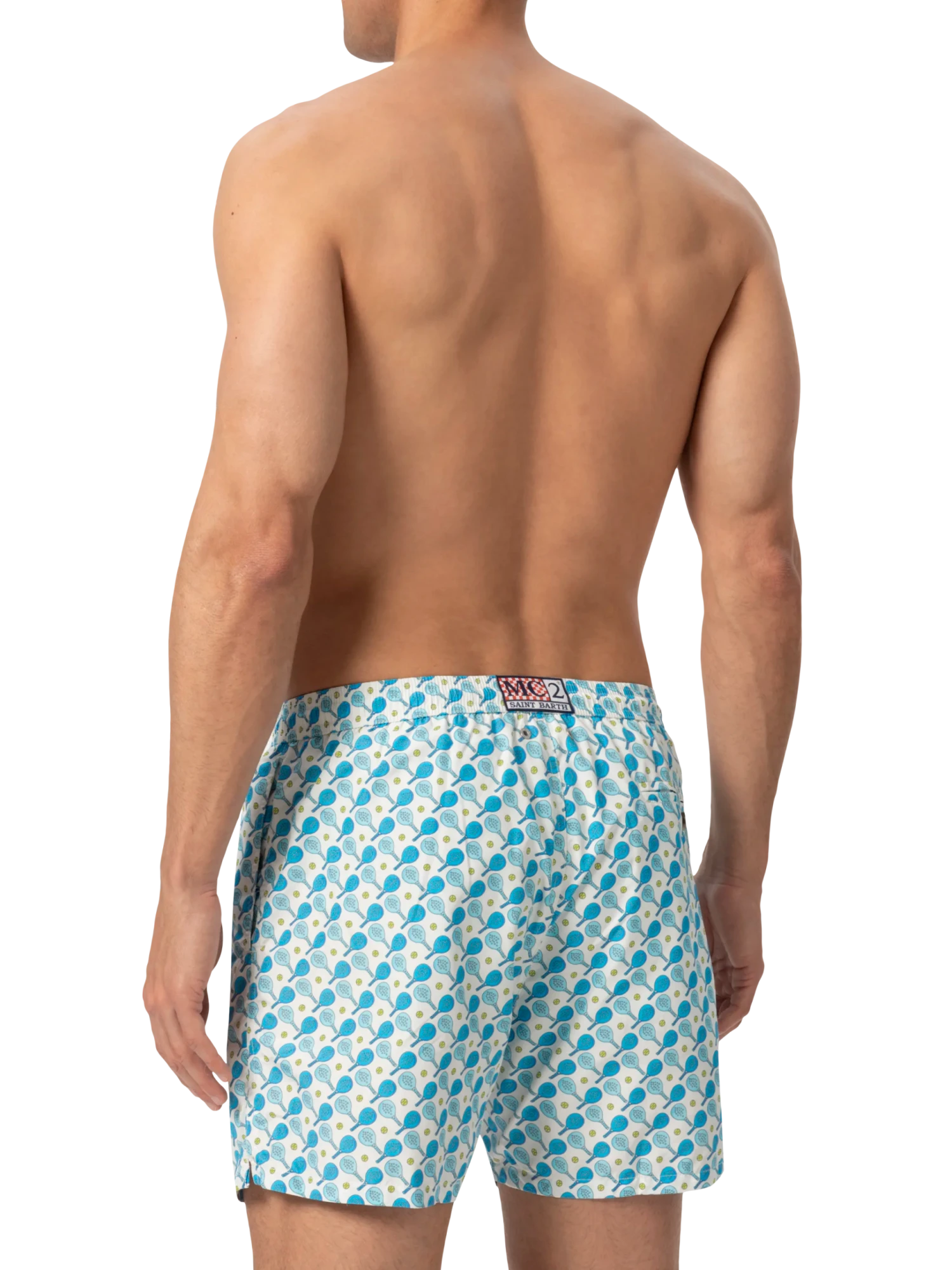 MC2 Saint Barth Lightweight Fabric Swim Shorts Lighting With Padel Print 6 MC2 Saint Barth Lightweight Fabric Swim Shorts Lighting With Padel Print - Image 4