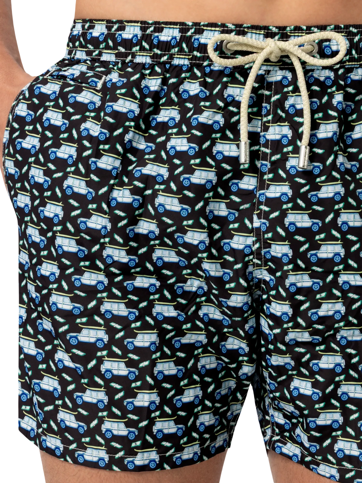 MC2 Saint Barth Lightweight Fabric Swim Shorts Lighting With Off-road Car Print 7 MC2 Saint Barth Lightweight Fabric Swim Shorts Lighting With Off-road Car Print - Image 5