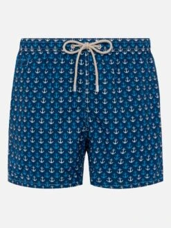 MC2 Saint Barth Lightweight Fabric Swim Shorts Lighting With Anchor Print