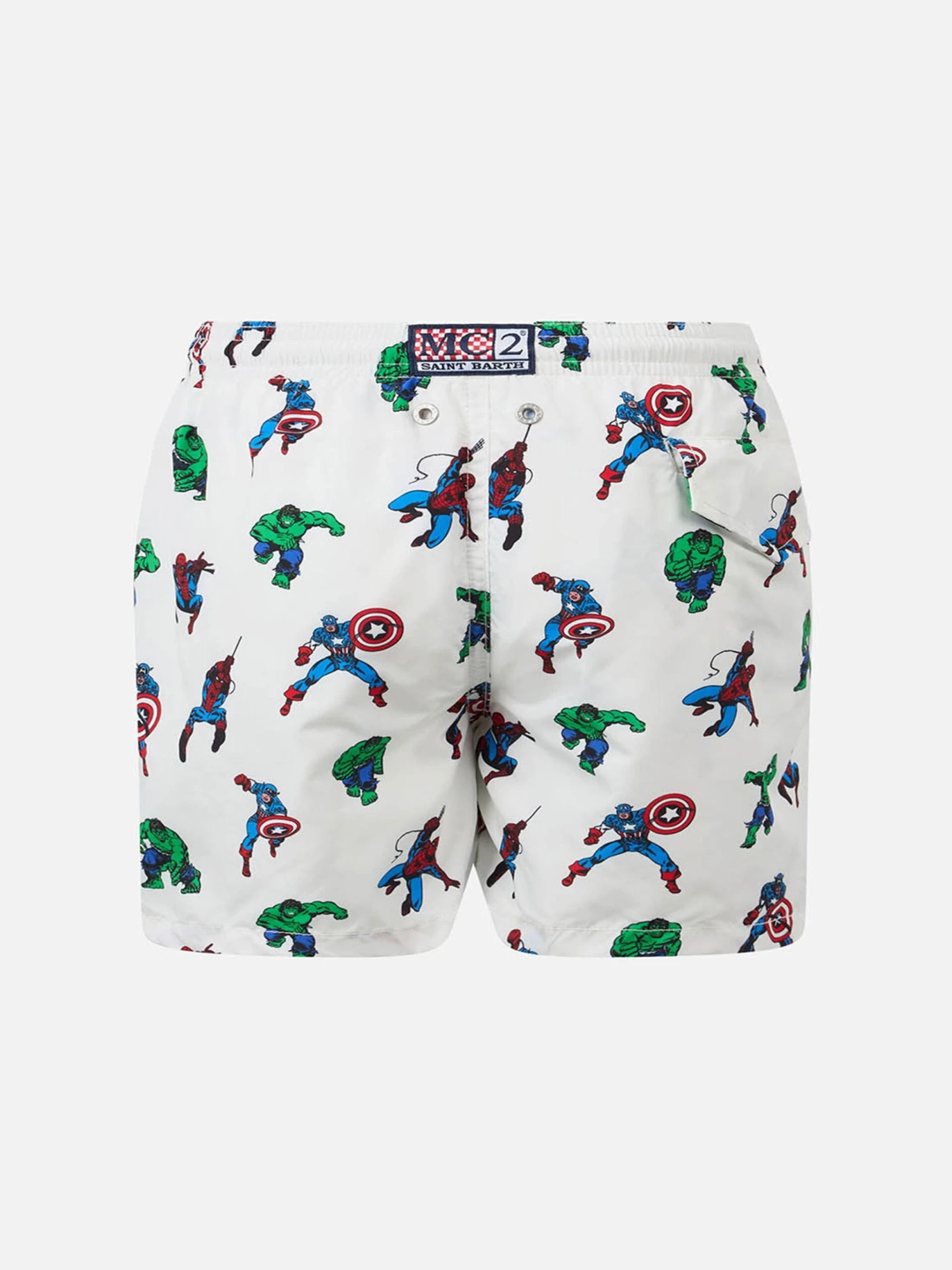 MC2 Saint Barth Boy Lightweight Fabric Swim-shorts Jean Lighting With Marvel Superheroes Print | MARVEL SPECIAL EDITION 4 MC2 Saint Barth Boy Lightweight Fabric Swim-shorts Jean Lighting With Marvel Superheroes Print | MARVEL SPECIAL EDITION - Image 2