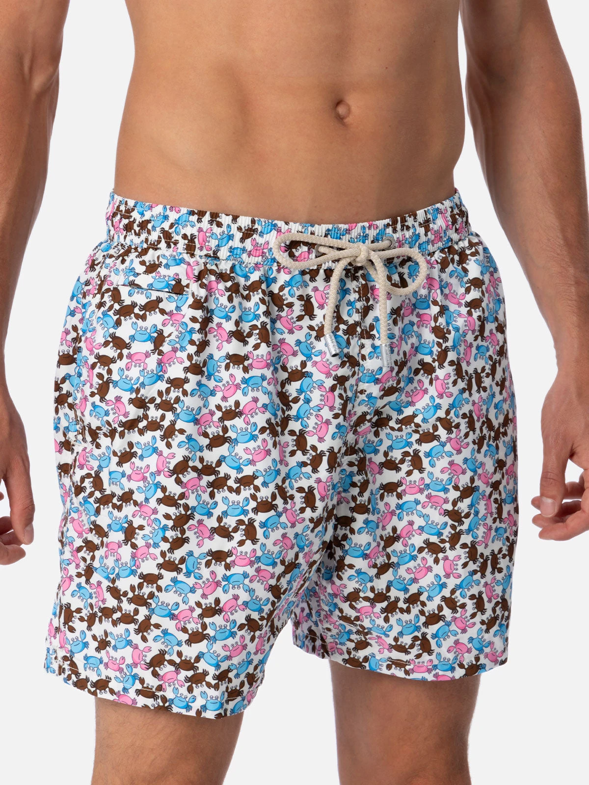 MC2 Saint Barth Man Lightweight Fabric Swim-shorts Lighting Micro Fantasy With Crabs Print 5 MC2 Saint Barth Man Lightweight Fabric Swim-shorts Lighting Micro Fantasy With Crabs Print - Image 3