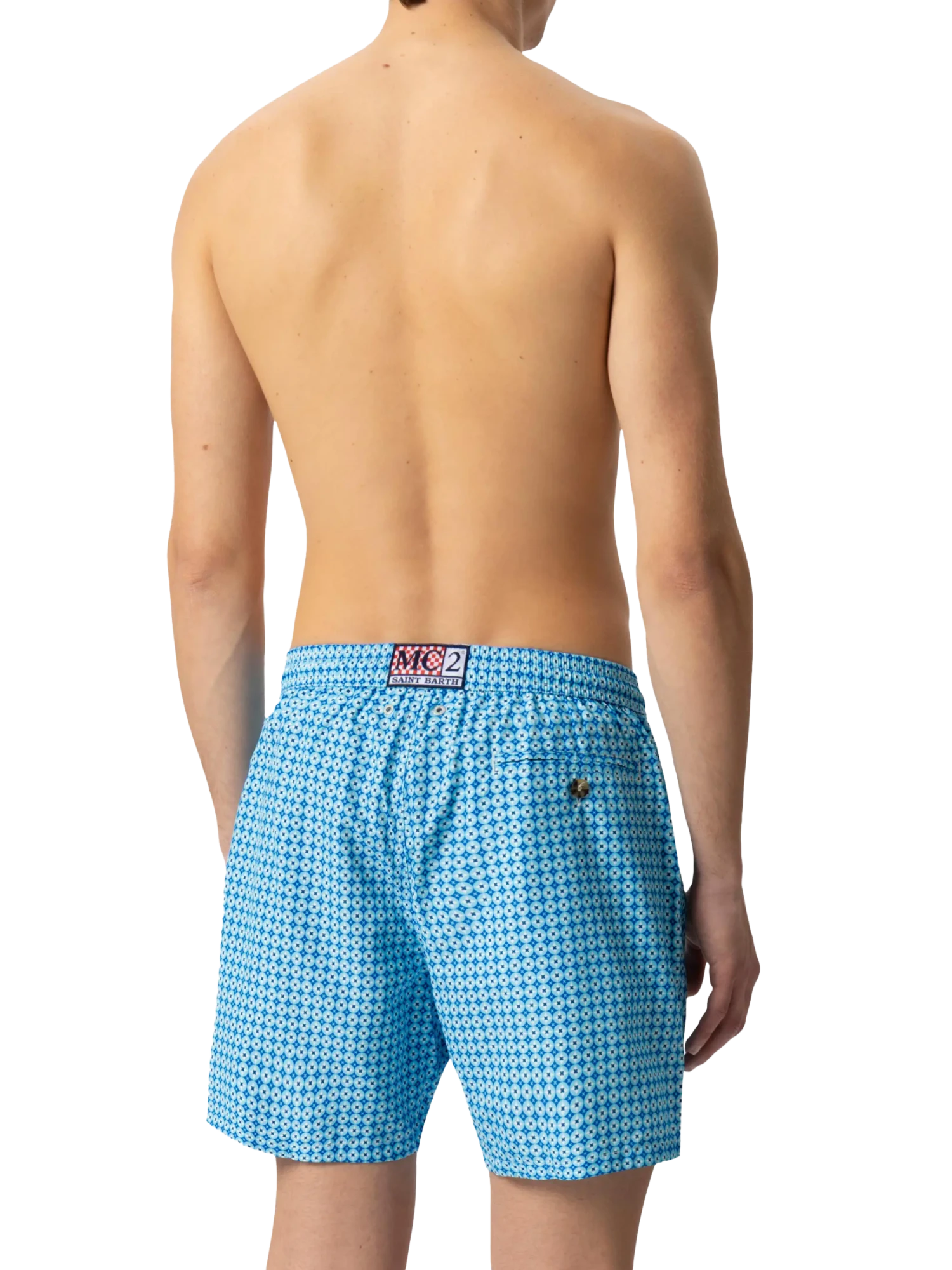 MC2 Saint Barth Lightweight Fabric Swim Shorts Lighting With Sporty Geometric Print 9 MC2 Saint Barth Lightweight Fabric Swim Shorts Lighting With Sporty Geometric Print - Image 7