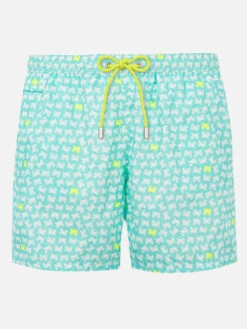 MC2 Saint Barth Man Light Fabric Swim Shorts With Crabs Print