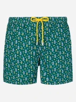MC2 Saint Barth Lightweight Fabric Swim Shorts Lighting With Gin Lemon Print