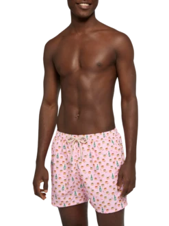 MC2 Saint Barth Lightweight Fabric Swim Shorts Lighting With Caviar And Bollicine Print -MC2 Saint Barth Store UID LIG000305301H MAN SWIMSHORT PINK COCKTAIL 0 20250507103510 1