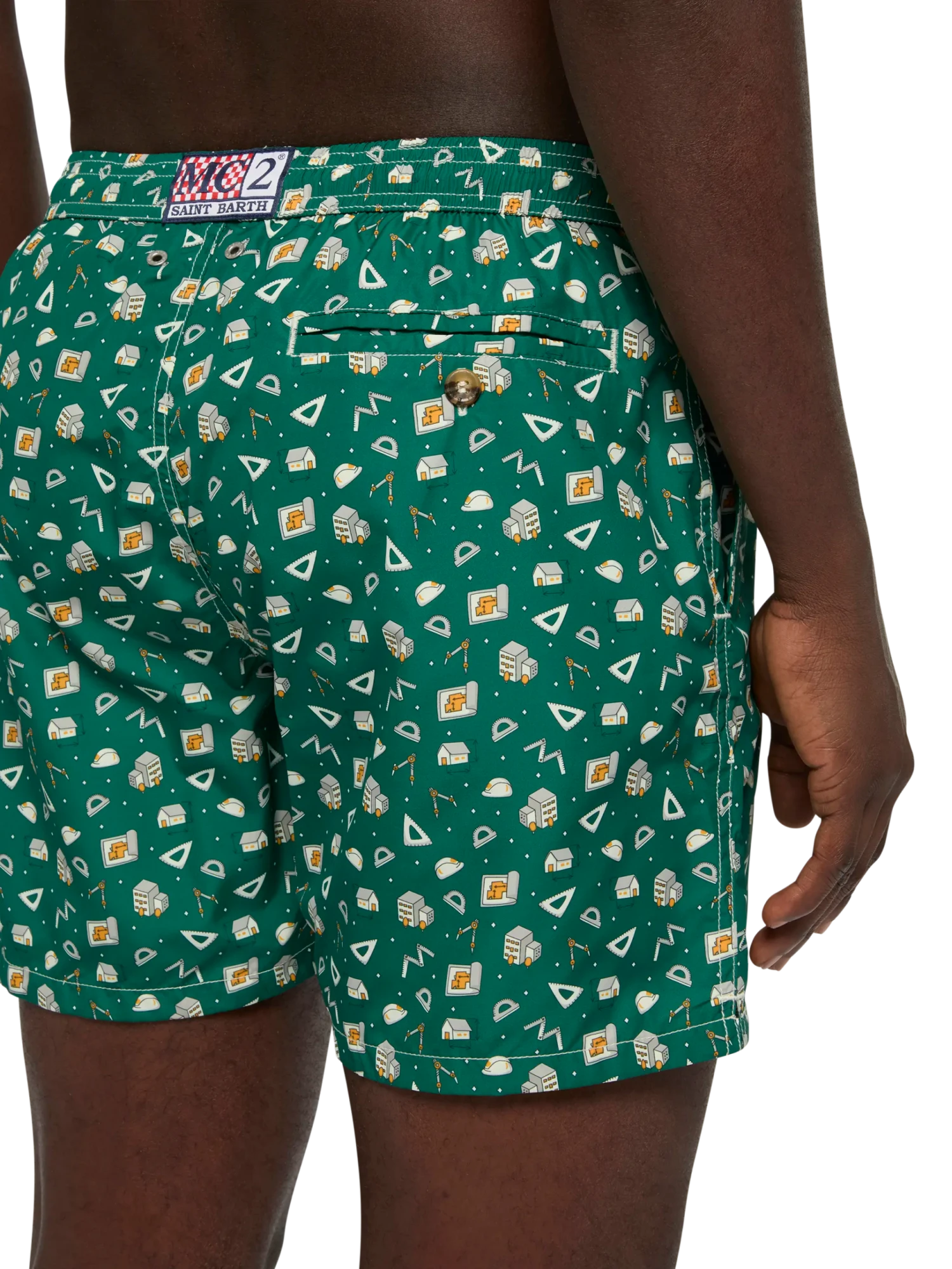 MC2 Saint Barth Lightweight Fabric Swim Shorts Lighting With Architect Mood Print 8 MC2 Saint Barth Lightweight Fabric Swim Shorts Lighting With Architect Mood Print - Image 6