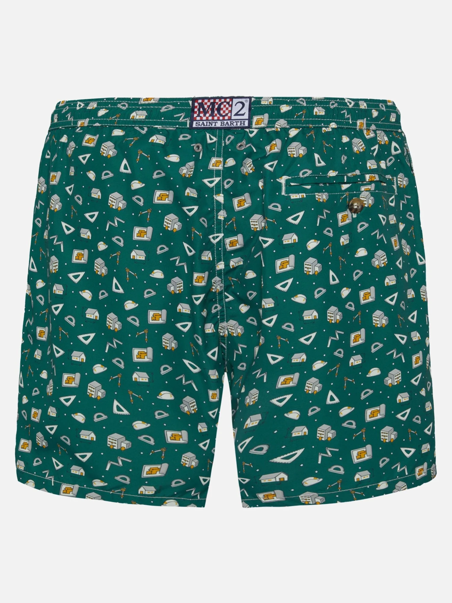 MC2 Saint Barth Lightweight Fabric Swim Shorts Lighting With Architect Mood Print 4 MC2 Saint Barth Lightweight Fabric Swim Shorts Lighting With Architect Mood Print - Image 2