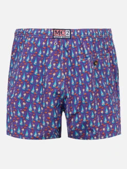 Alternative view of MC2 Saint Barth Light Fabric Swim Shorts With Spritz Print