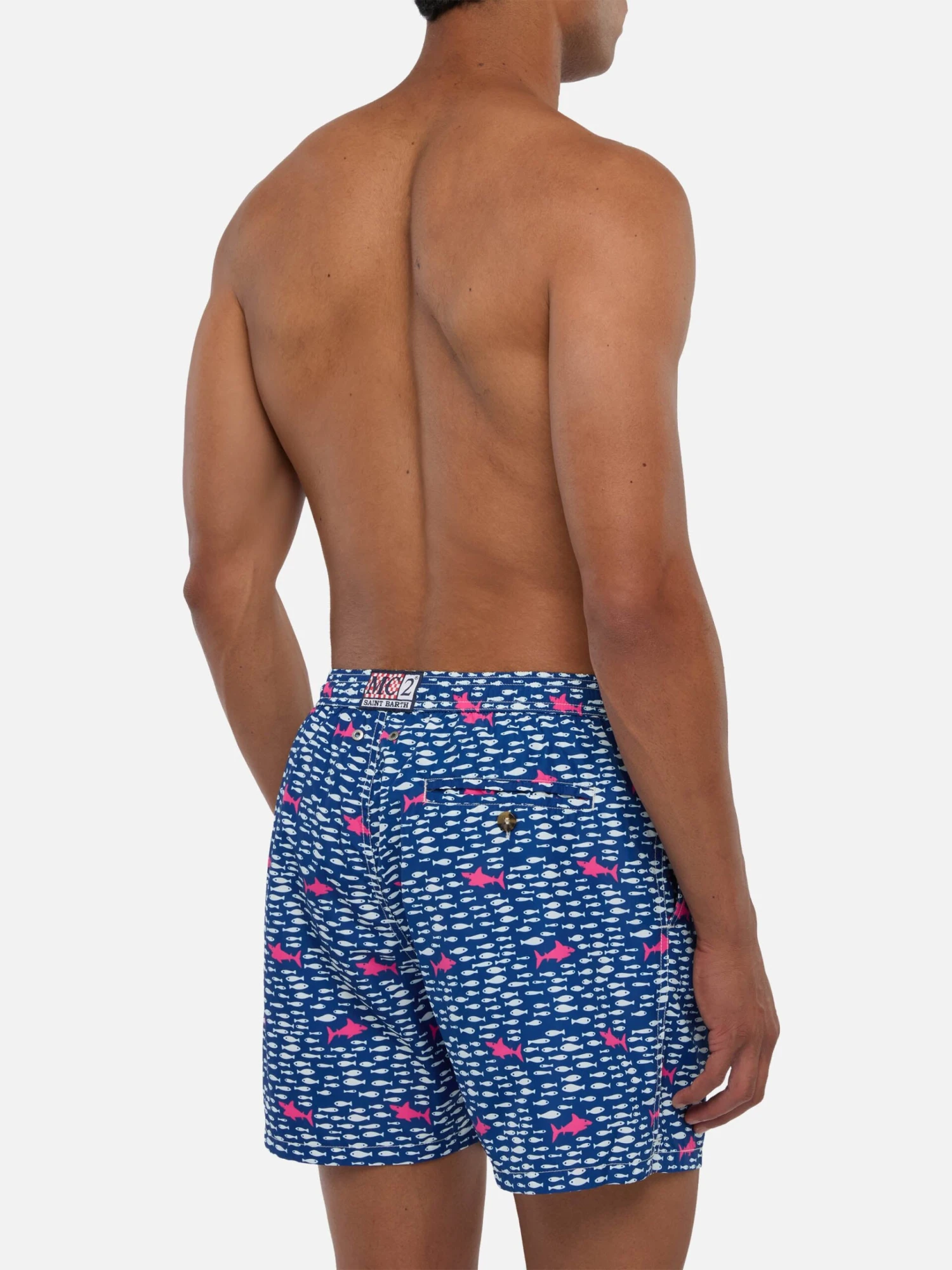MC2 Saint Barth Man Light Fabric Swim Shorts With Fish And Sharks Print 7 MC2 Saint Barth Man Light Fabric Swim Shorts With Fish And Sharks Print - Image 5