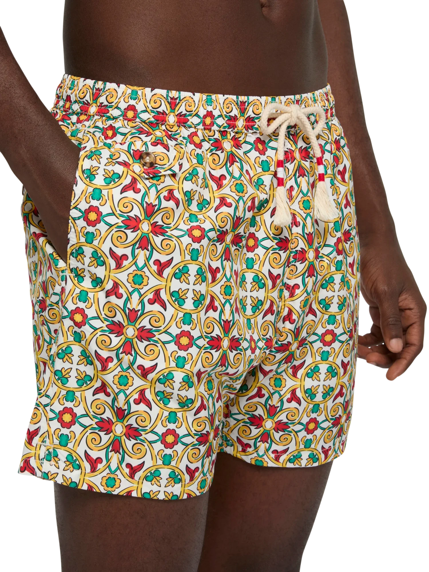MC2 Saint Barth Lightweight Fabric Swim-shorts Lighting 70 With Majolica Print 6 MC2 Saint Barth Lightweight Fabric Swim-shorts Lighting 70 With Majolica Print - Image 4