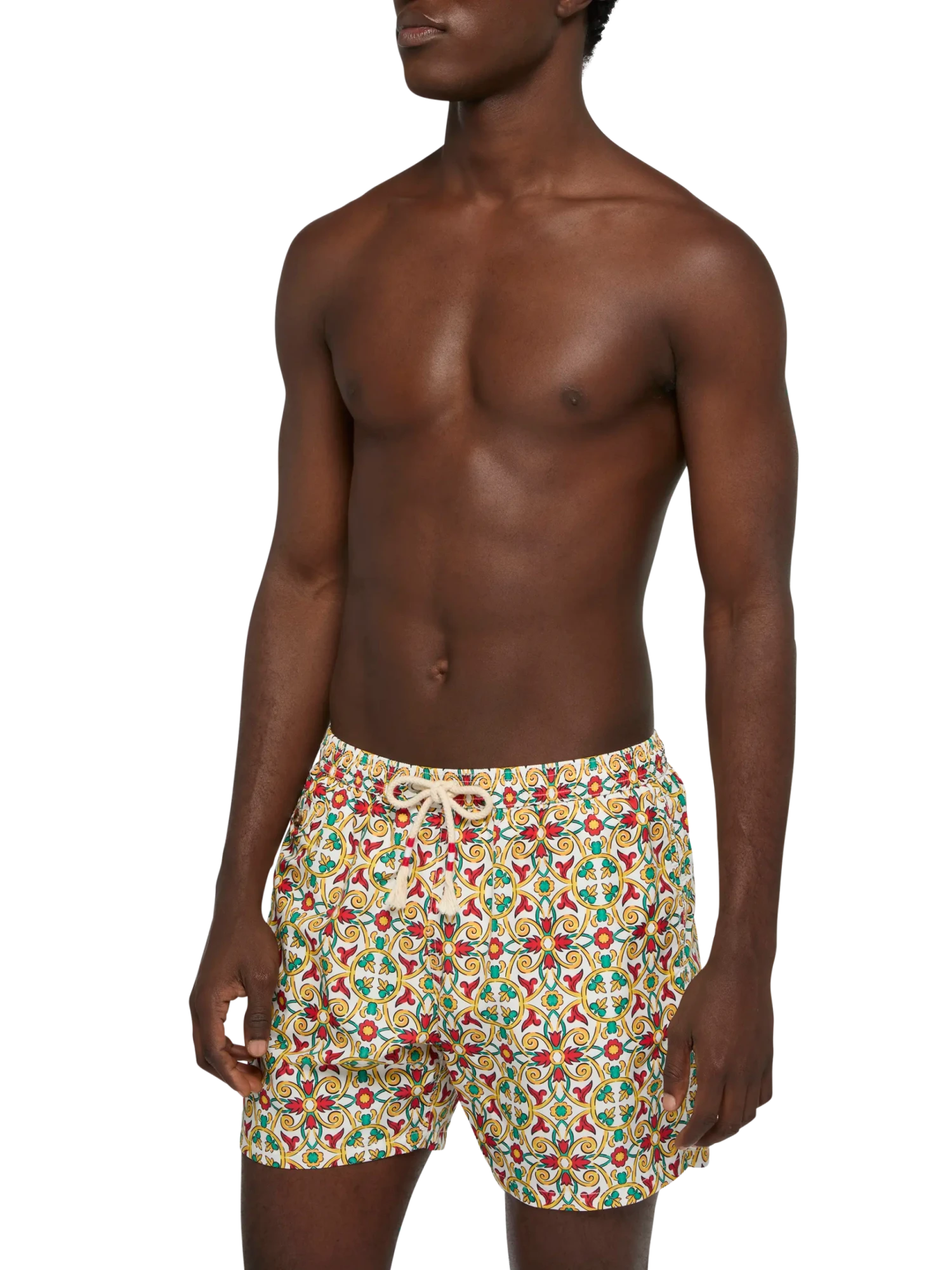 MC2 Saint Barth Lightweight Fabric Swim-shorts Lighting 70 With Majolica Print 5 MC2 Saint Barth Lightweight Fabric Swim-shorts Lighting 70 With Majolica Print - Image 3