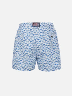 Alternative view of MC2 Saint Barth Man Lightweight Fabric Swim-shorts Lighting 70 With Sharks Print