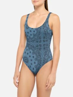 Alternative view of MC2 Saint Barth Lora Crinkle One-piece Swimsuit With Bandanna Print