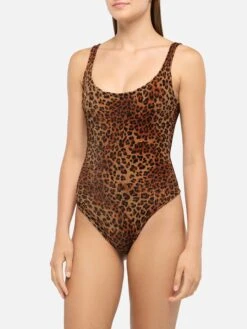Alternative view of MC2 Saint Barth Lora Crinkle One-piece Swimsuit With Animalier Print