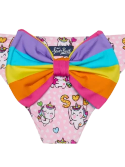MC2 Saint Barth Girl Swim Briefs With Unicorn Print -MC2 Saint Barth Store UID MAD000100005B GIRL BOTTOM PINK 0 0 3