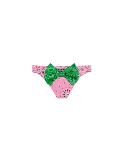 MC2 Saint Barth Girl Swim Briefs With Bandanna Print
