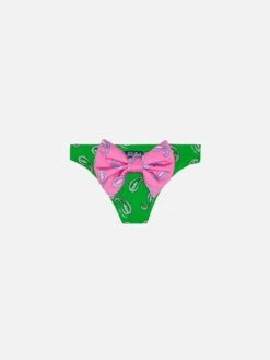 MC2 Saint Barth Girl Swim Briefs With Paisley Print
