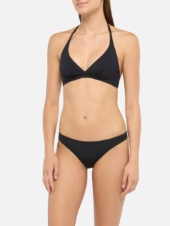 Alternative view of MC2 Saint Barth Maia High-waist Black Swim Briefs - Gaia Black Triangle Bralette Top