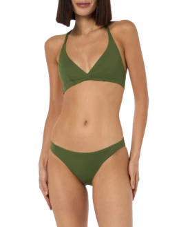 Alternative view of MC2 Saint Barth Woman Military Green Triangle Bralette Bikini Gaia Maia