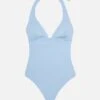 MC2 Saint Barth Marylin Light Blue One-piece Swimsuit 1 MC2 Saint Barth Marylin Light Blue One-piece Swimsuit -MC2 Saint Barth Store UID MARN00100099H WOMAN ONEPIECE SKY PLAIN.COLOR MC2 4