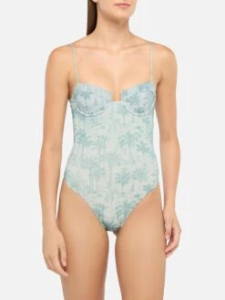 Alternative view of MC2 Saint Barth Medea Lurex Underwired One-piece Swimsuit With Toile De Jouy Print