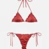 MC2 Saint Barth Classic Triangle Bikini Sagittarius Miami In Shimmer Brick Red 1 MC2 Saint Barth Classic Triangle Bikini Sagittarius Miami In Shimmer Brick Red -MC2 Saint Barth Store UID MIA00100147H WOMAN BOTTOM 00147H ROSSO 4